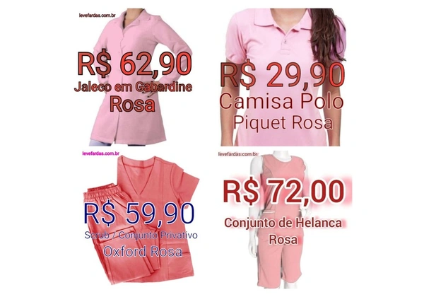 Linha de Uniformes - Rosa