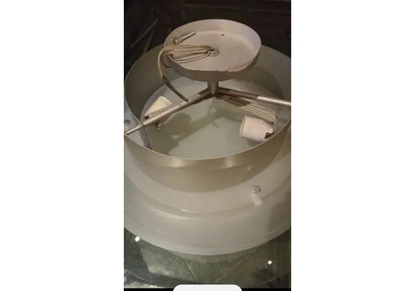 LUSTRE pendente em alumínio e vidro em excelente estado