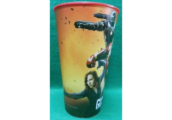 Copo de plástico do filme Capitão América Guerra Civil - Time Homem de Ferro.