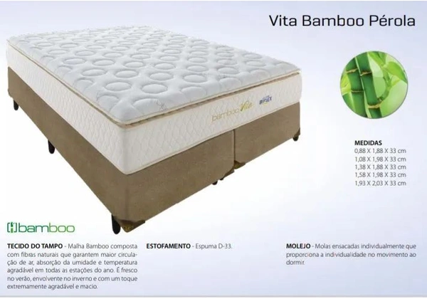 Cama box queen Size com colchão molas ensacadas