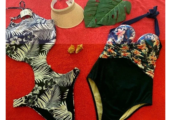 Vendo Estoque moda Praia Bíquinis, Maiôs, Saídas - Novo/perfeito estado P ao GG e infantil