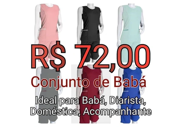 Conjunto de Babá em Helanca - Blusa + Bermuda