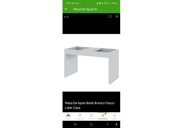 Mesa de Apoio para Sofá que vira mesa de centro- Nova