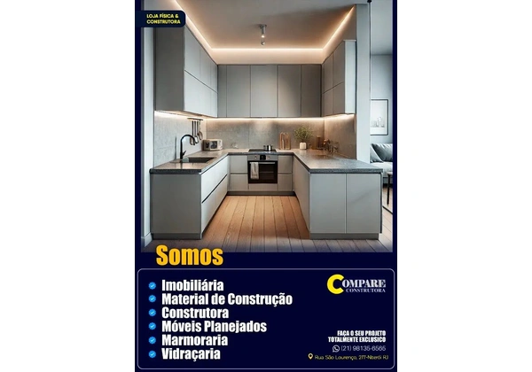Armário Cozinha Tóquio 144, 2cm Preto AJRORATO
