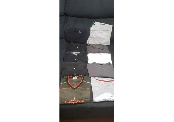 Lote 8 camisetas G + bermuda +calça tudo original