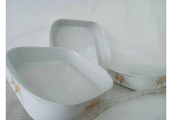 CONJUNTO DE TRAVESSAS REFRATÁRIA QUADRADA EM PORCELANA