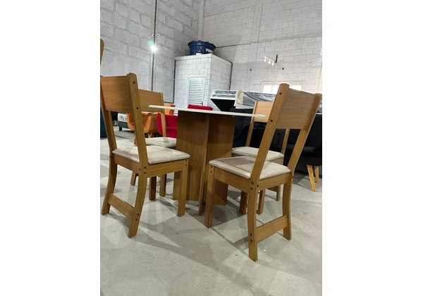 Super oferta mesa de 4 cadeiras, mesa redonda em mdf
