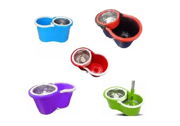 Balde Com Esfregao Mop 16l Aço Inox Ck01 23cmx25cmx44cmhao B - Verde