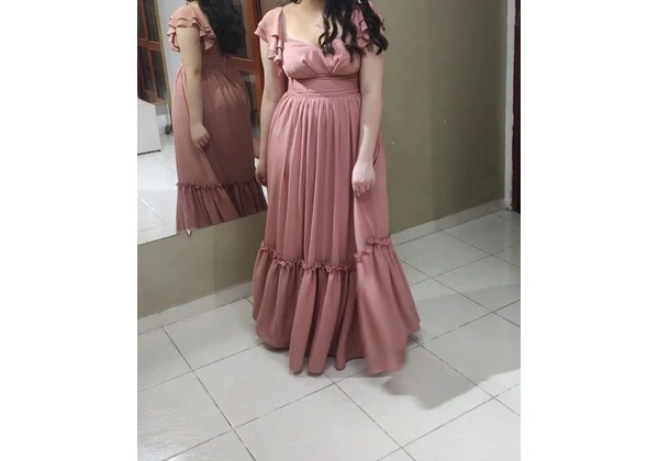 Vestido Madrinha Rosé Tamanho M