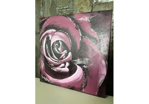 Quadro Abstrato Rosa - cor lilás