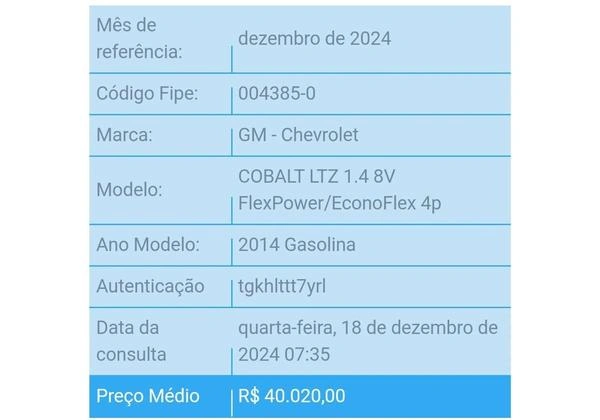 Cobalt 1.4 Ltz Manual. Abaixo da Fipe e Muito
