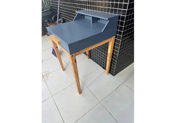 Escrivaninha 80cm com gaveta - azul