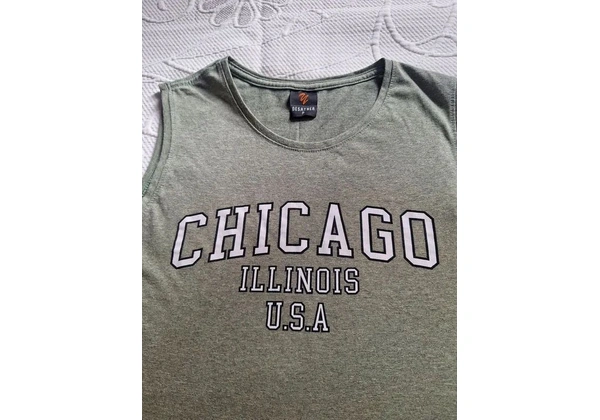 Camiseta regata Tamanho P Verde musgo