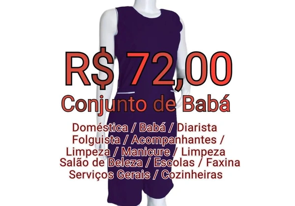 Uniforme de Babá - Diarista - Acompanhante - Cuidadora