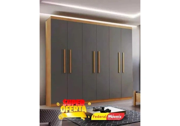 Guarda Roupa Casal 6 Portas 2 Gavetas Super Lindo Fazemos Entrega