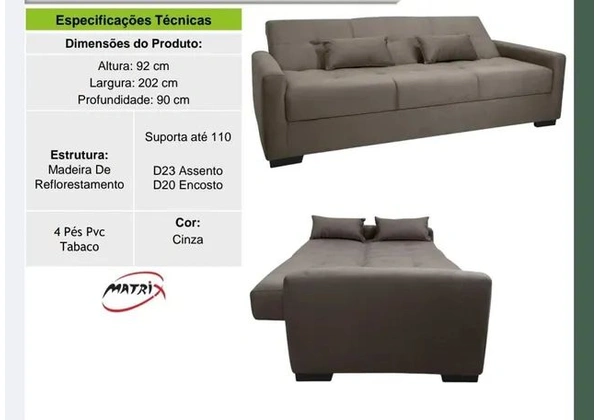 Sofá cama lançamento TEMOS CREDIARIO