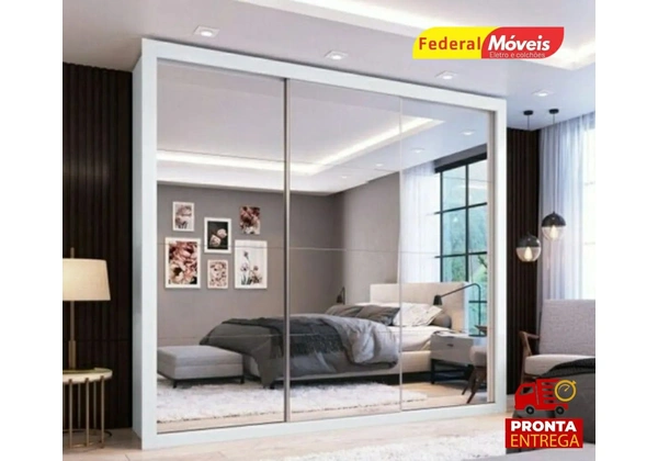 Guarda Roupa com 3 Portas de Correr Novo Fazemos Entrega