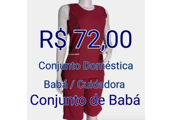Conjunto de Babá em Helanca - Blusa + Bermuda
