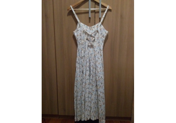 Vestido midi estampado flor
