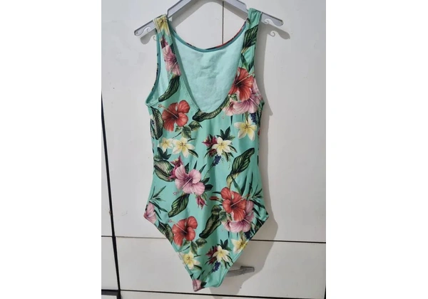 Maiô Floral - Verde Turquesa - P