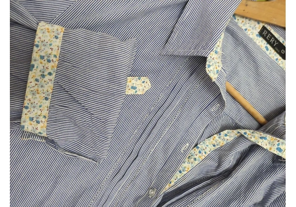 RERY CAMISA LISTRADA AZUL