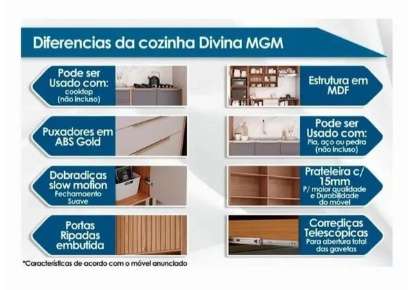 armario de cozinha divina MDF