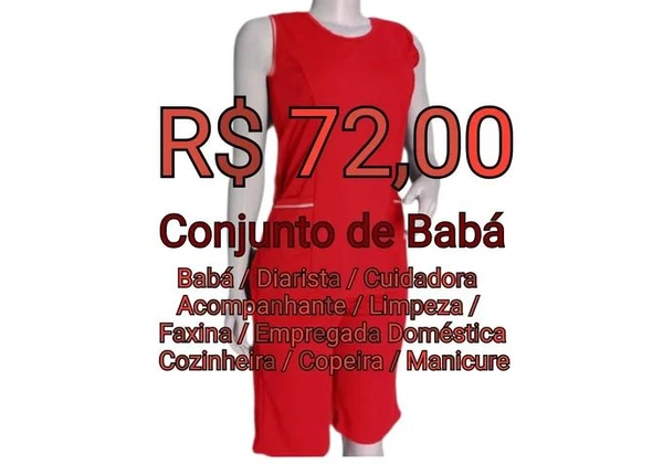 Uniforme de Babá - Diarista - Cuidado - Acompanhante
