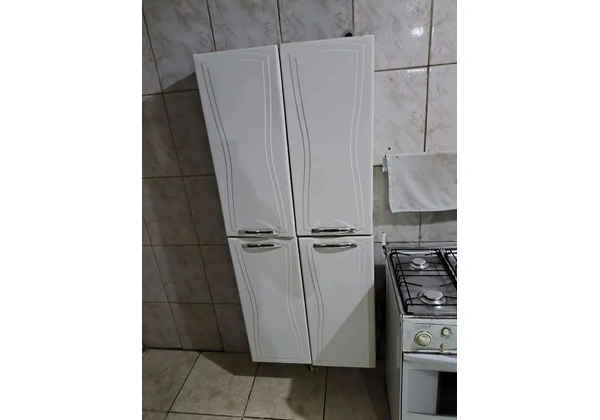 Conjunto Armário de Aço Colormaq 4 portas Branco- 160cm alturax70cm largura