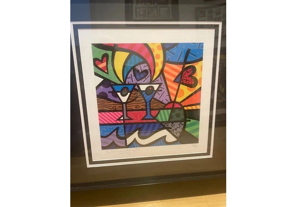 2 quadros originais com documentação de Romero Brito comprados em 2003