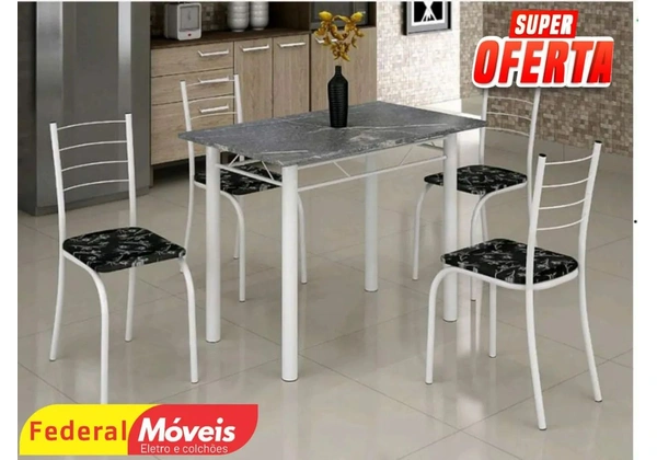 Conjunto de Mesa com 4 Cadeiras Nova Pronta Entrega