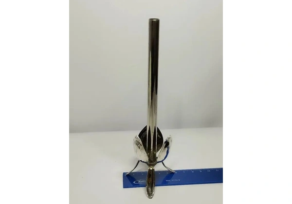 Vaso Solitário para Uma Flor Antigo Metal Prateado