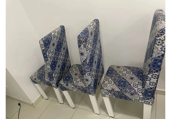Conjunto de Cadeiras de Jantar Estampadas - Estilo Provençal