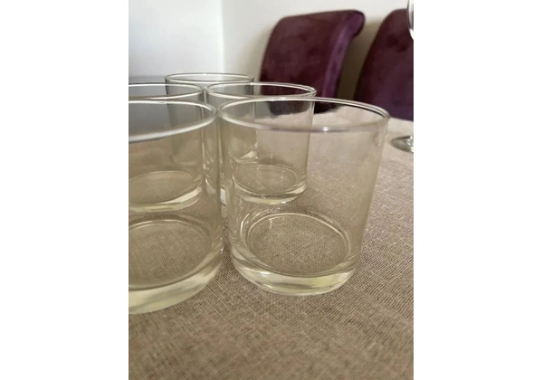 5 copos de vidro para whisky