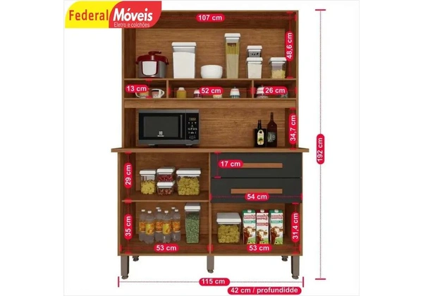 Armário de cozinha. Novo na caixa. venha pra federal móveis .