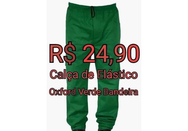 Calça Operacional de Elástico Oxford Preto