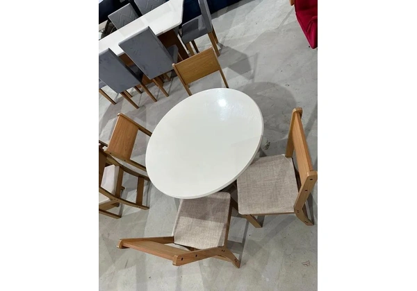 Super oferta mesa de 4 cadeiras, mesa redonda em mdf