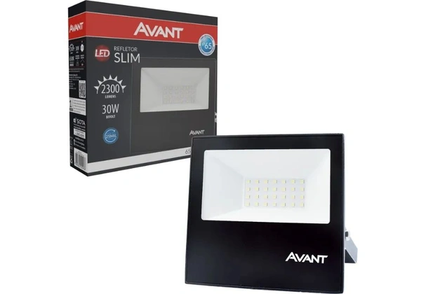 Refletor Slim Led 30W Avant Branco Frio