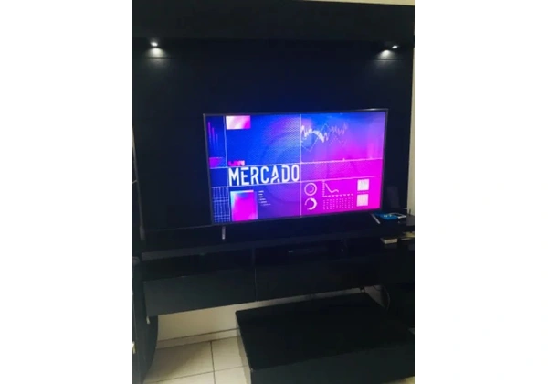 Painel home com led e gavetas 180m