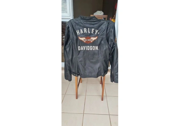 Jaqueta feminina de couro Harley Davidson XL (veste M masculino)