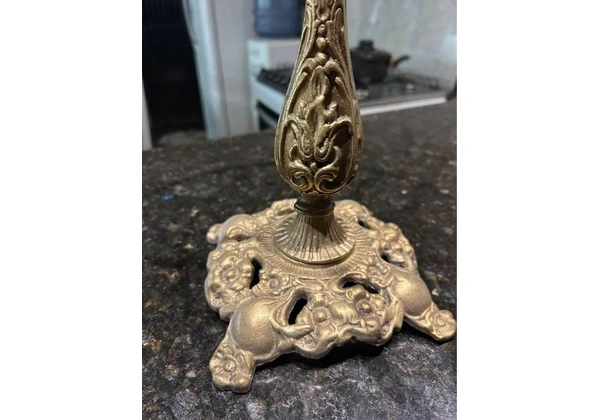 2 suporte para bolos em bronze maciço
