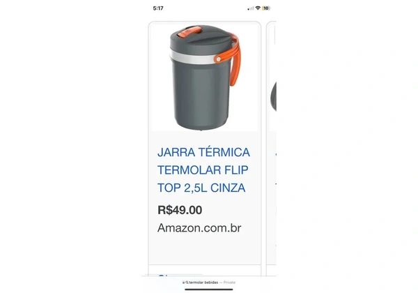 Jarra térmica 2, 5L nova