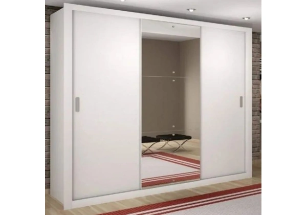 Guarda Roupa Casal 3 Portas Com Espelho Super Lindo Fazemos Entrega