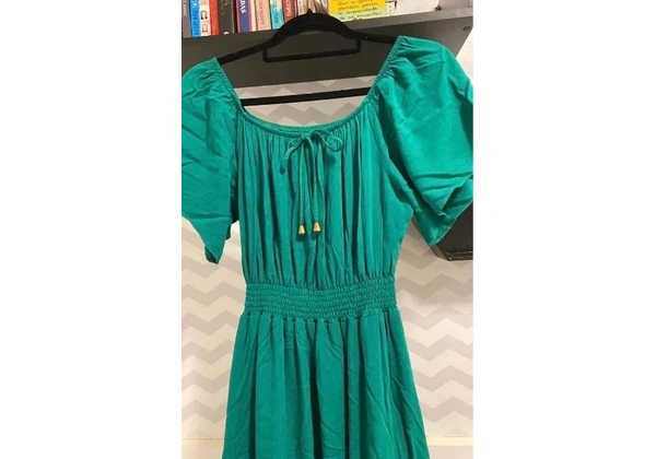 vestido longo ciganinha verde escuro - la vie