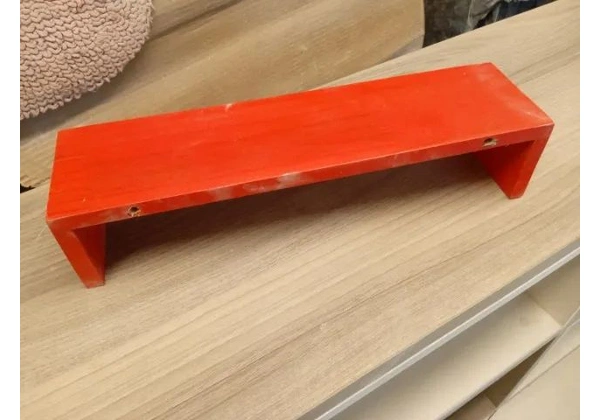 Prateleira em Madeira Laranja 10 cm x 40 cm x 10 cm
