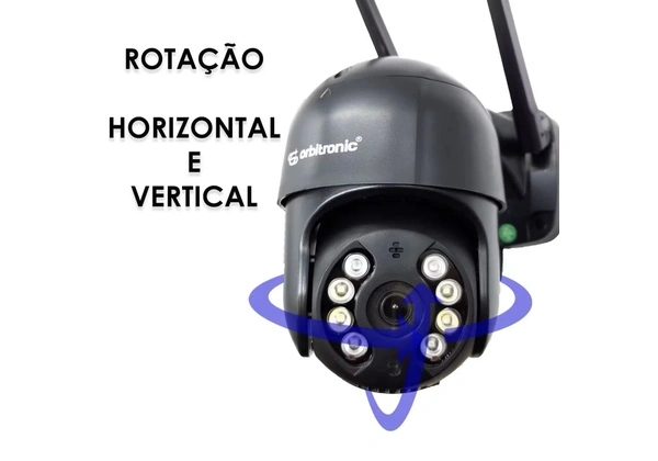Câmera Externa Segurança Ip Infravermelho Wifi Hd Cor Preta Orbitronic