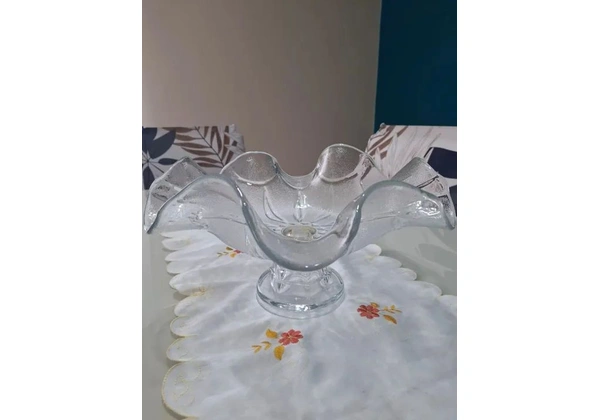 Fruteira de Mesa em Vidro com Pé - Estilo Romano