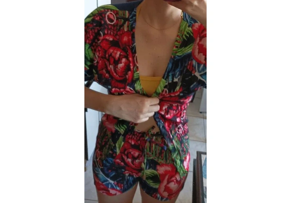 Conjunto Short e kimono