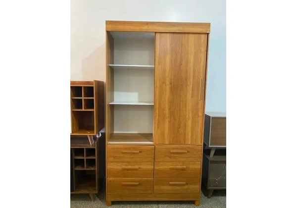 Guarda Roupa Solteiro 2 Portas 6 Gavetas