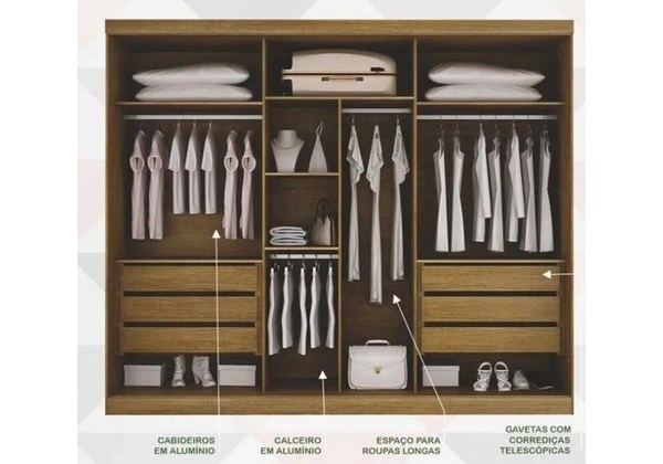 Guarda roupa casal 100 % MDF / disponível em estoque