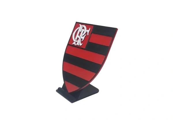 Escudo do Flamengo em plástico para Mesa, Estante ou Rack
